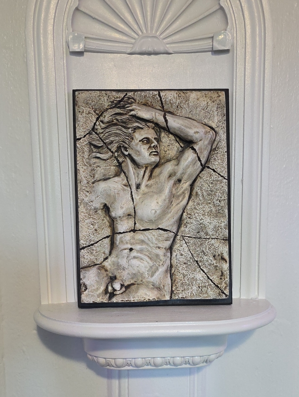 3D Artifacts Collectible Men's Physique Wall Plaque | Muscular Nude Male Relief